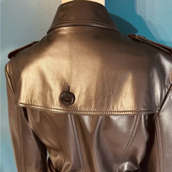 Burberry Leather Trench Coat US10 - Picture 10 of 15